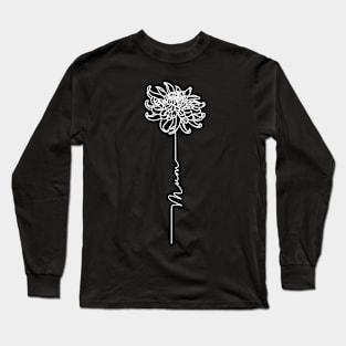 Mothers Day Chrysanthemum Flower - Mum - Commonwealth Spelling Long Sleeve T-Shirt